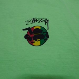 Stussy Shirts - Stussy Highlight Green T-shirt Stussy Shirts - Stussy Highlight Green T-shirt